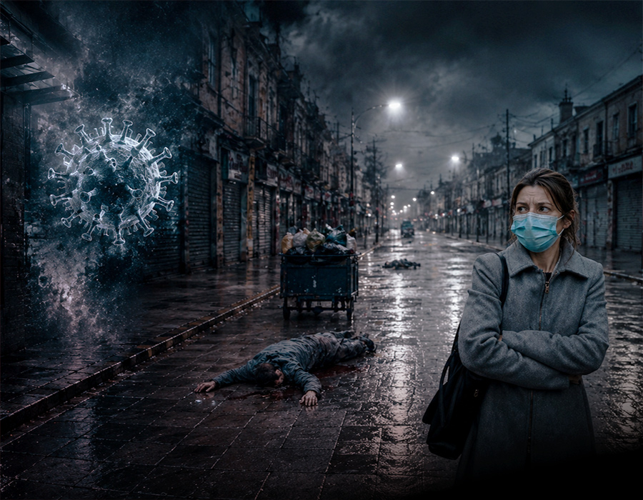 Artificial pandemic scenario artwork