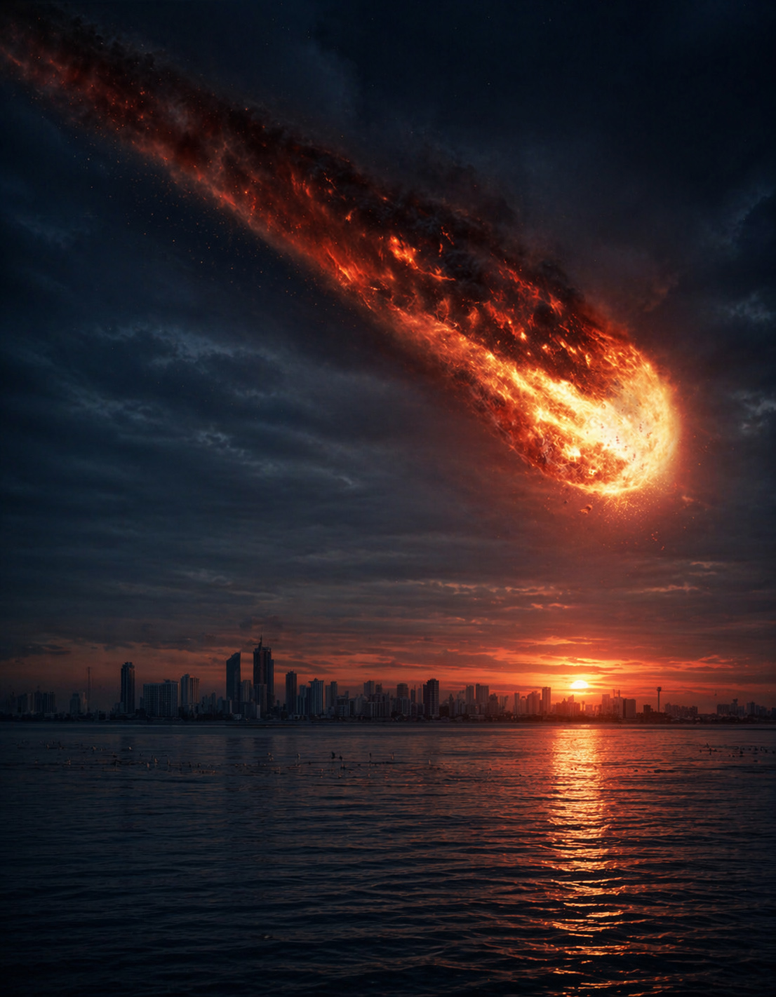 Asteroid impact scenario artwork
