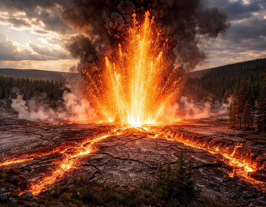 Supervolcano scenario artwork